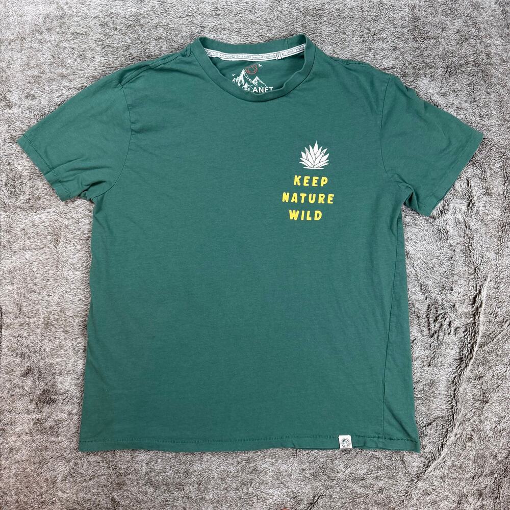 Free Planet Organic Short Sleeve Tee Men's Large Green